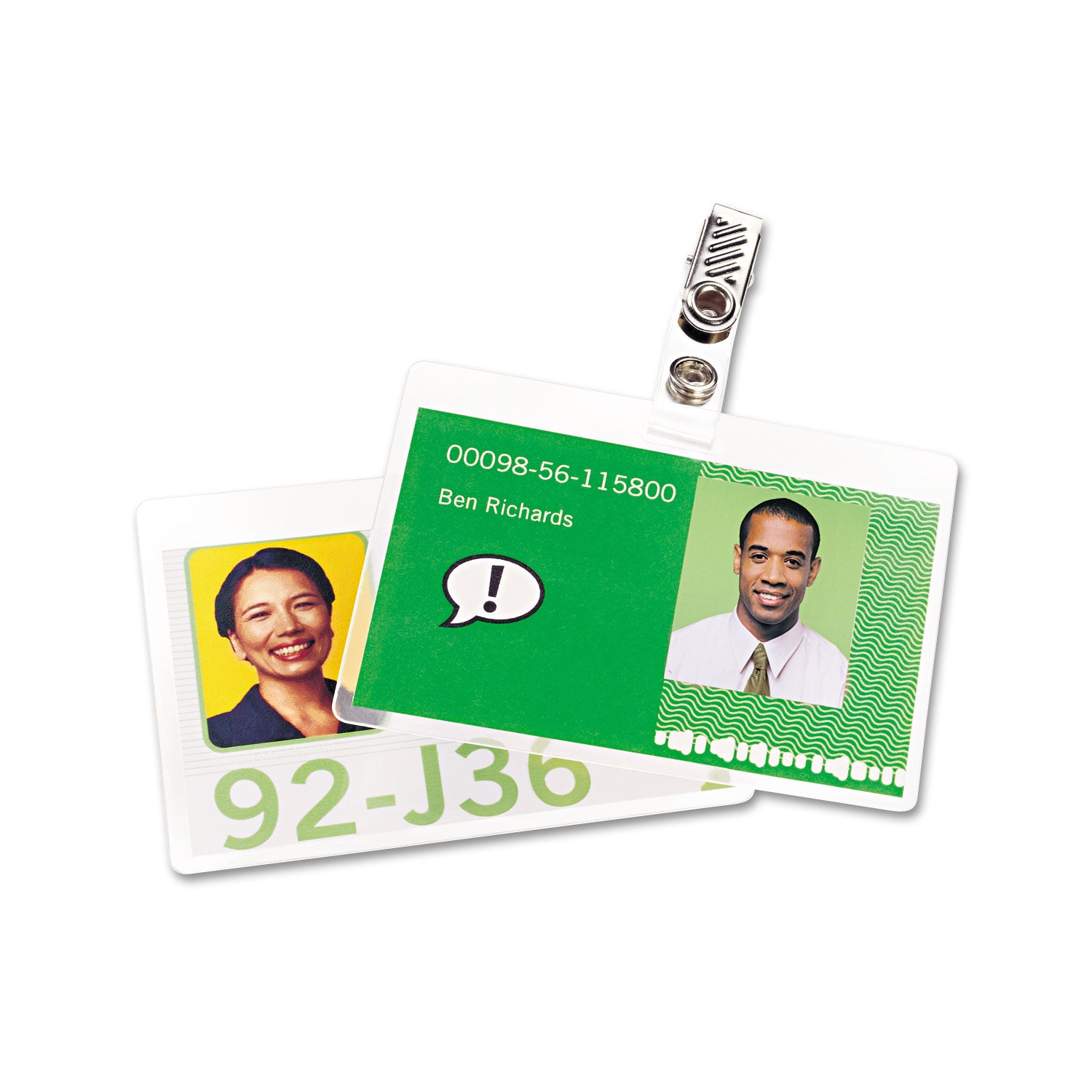 Laminating Pouch/Sheet Size: 2.94" Width x 4.12" Length x 8 mil Thickness - Glossy - for ID Badge, Document, Photo - Self-adhesive, Easy Peel, Durable - Clear - 10 / Pack
