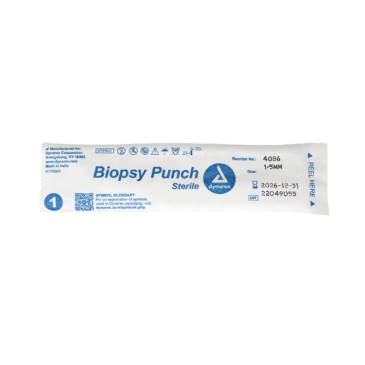 Biopsy Punches, 1.5 mm, White - 25 pcs per Box