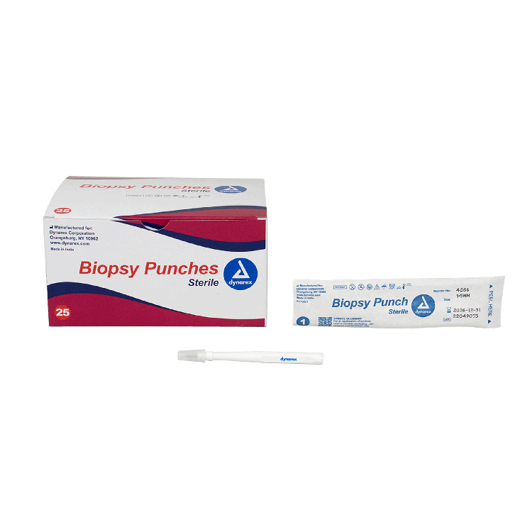 Biopsy Punches, 1.5 mm, White - 25 pcs per Box