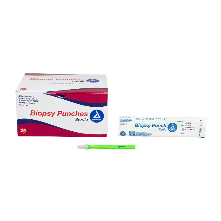 Biopsy Punches, 2.5 mm, Green - 25 pcs per Box