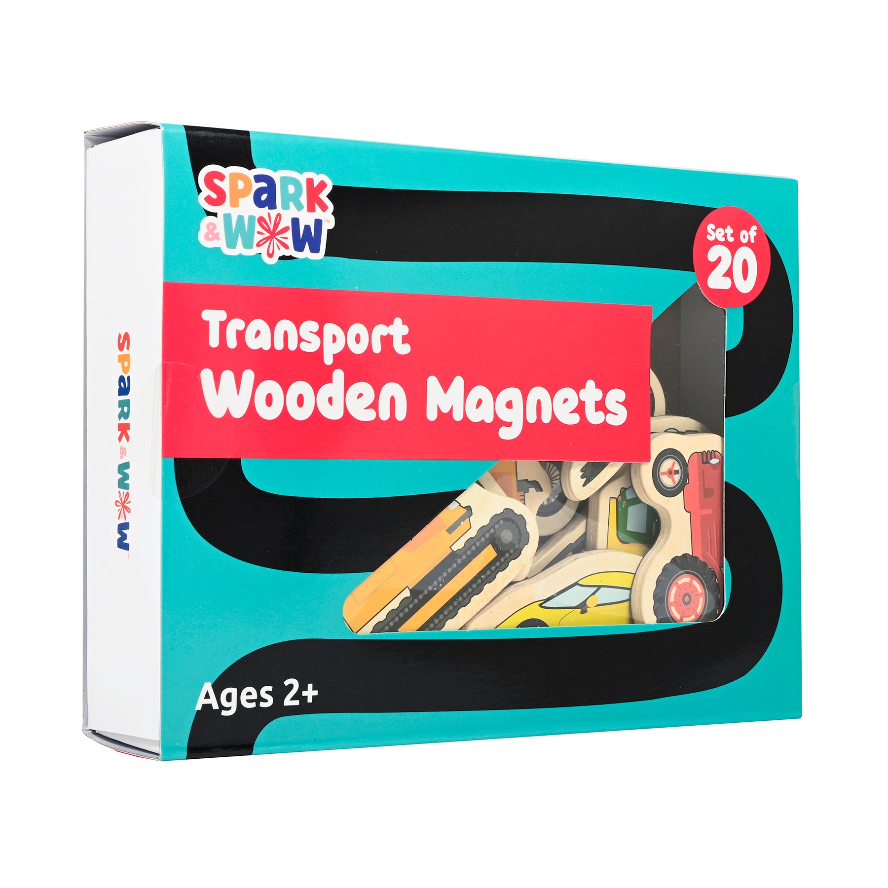 Wooden Magnets - Transport - Set of 20