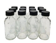 Bottle, Flint Glass, Clear, 1oz, with Cap, 20/405 Neck Size, Case of 144