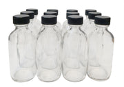 Bottle Clear 2 oz Boston Round with Cap 20/400. Pack 12.
