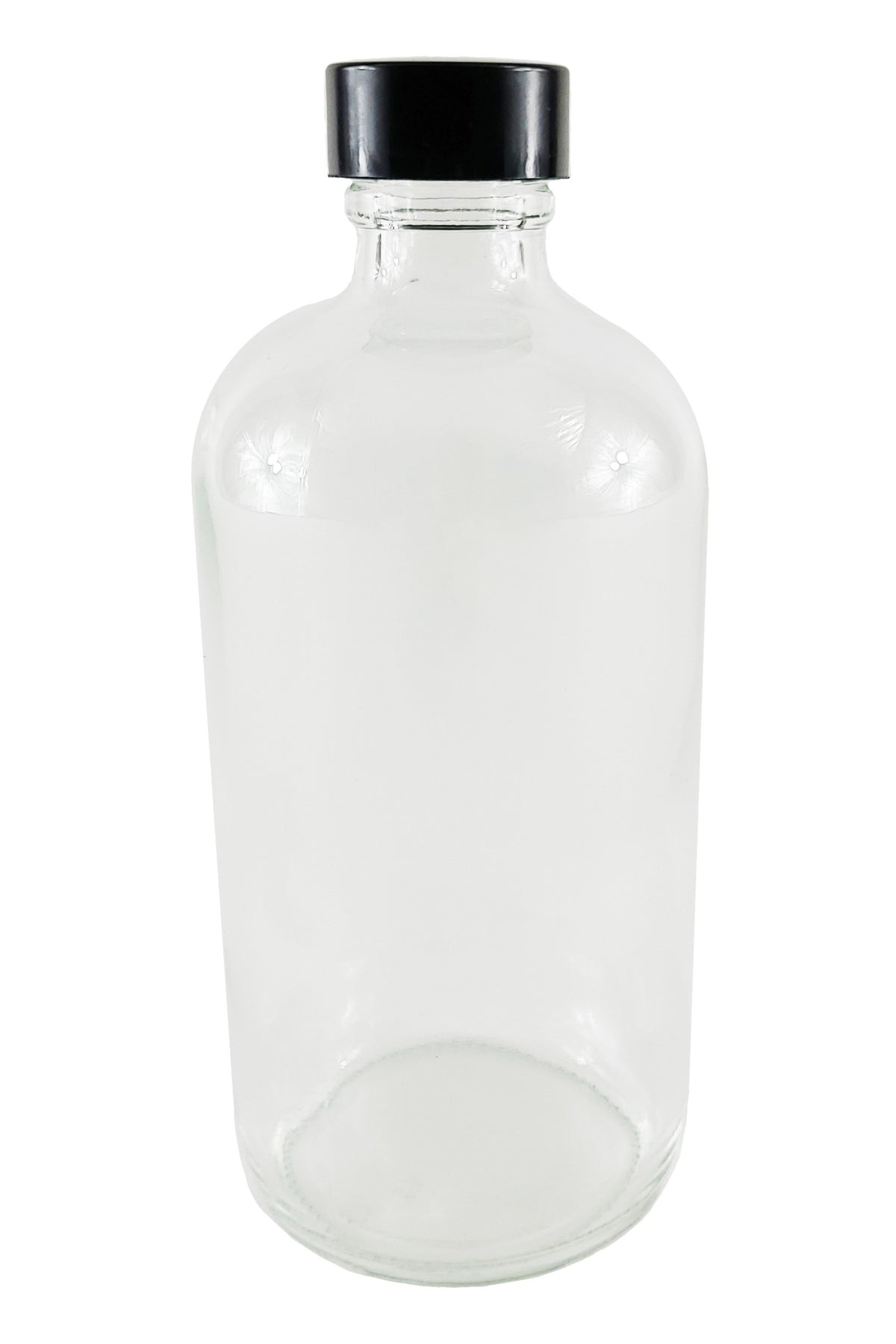 Bottle, Flint Glass, Clear, 16oz, with Cap, 28/400 Neck Size, Pack of 12