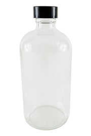 Bottle, Flint Glass, Clear, 16oz, with Cap, 28/400 Neck Size, Pack of 12