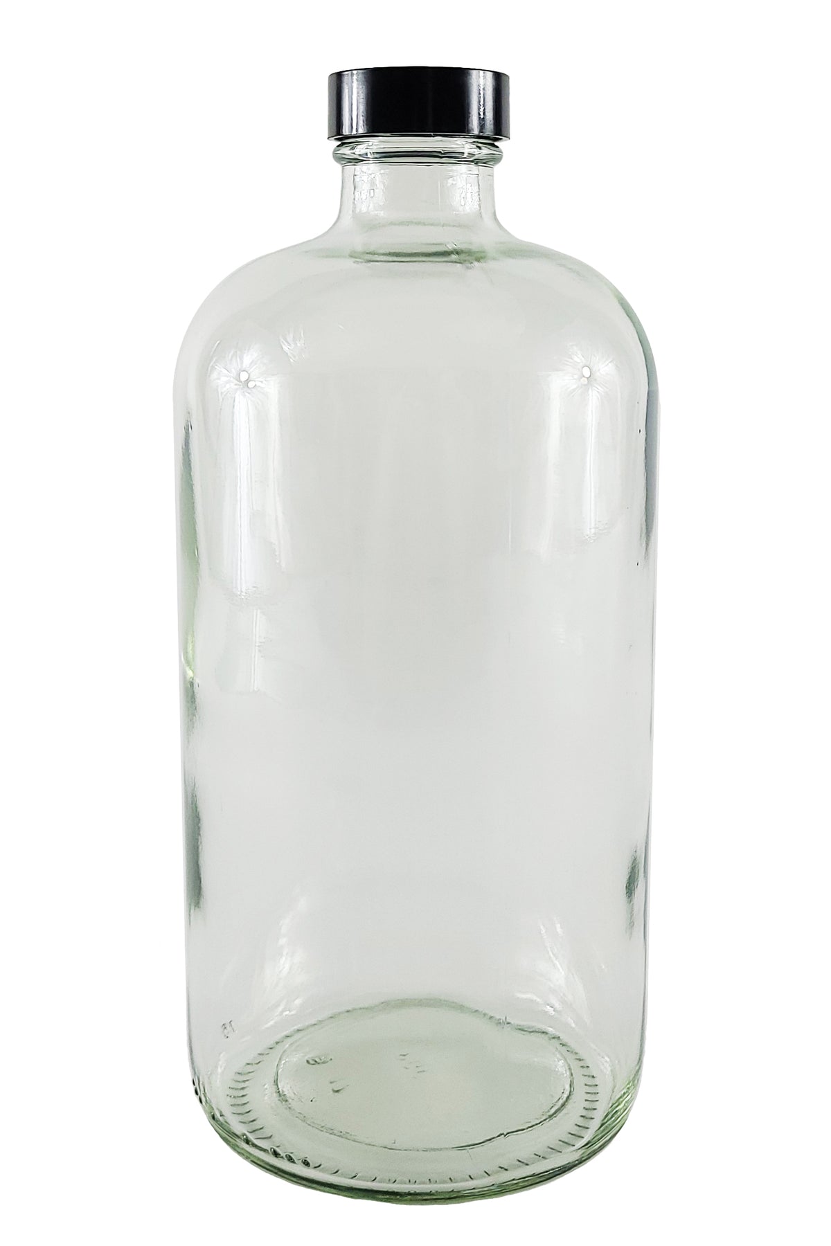 Bottle, Flint Glass, Clear, 32oz, with Cap, 33/400 Neck Size, Pack of 12