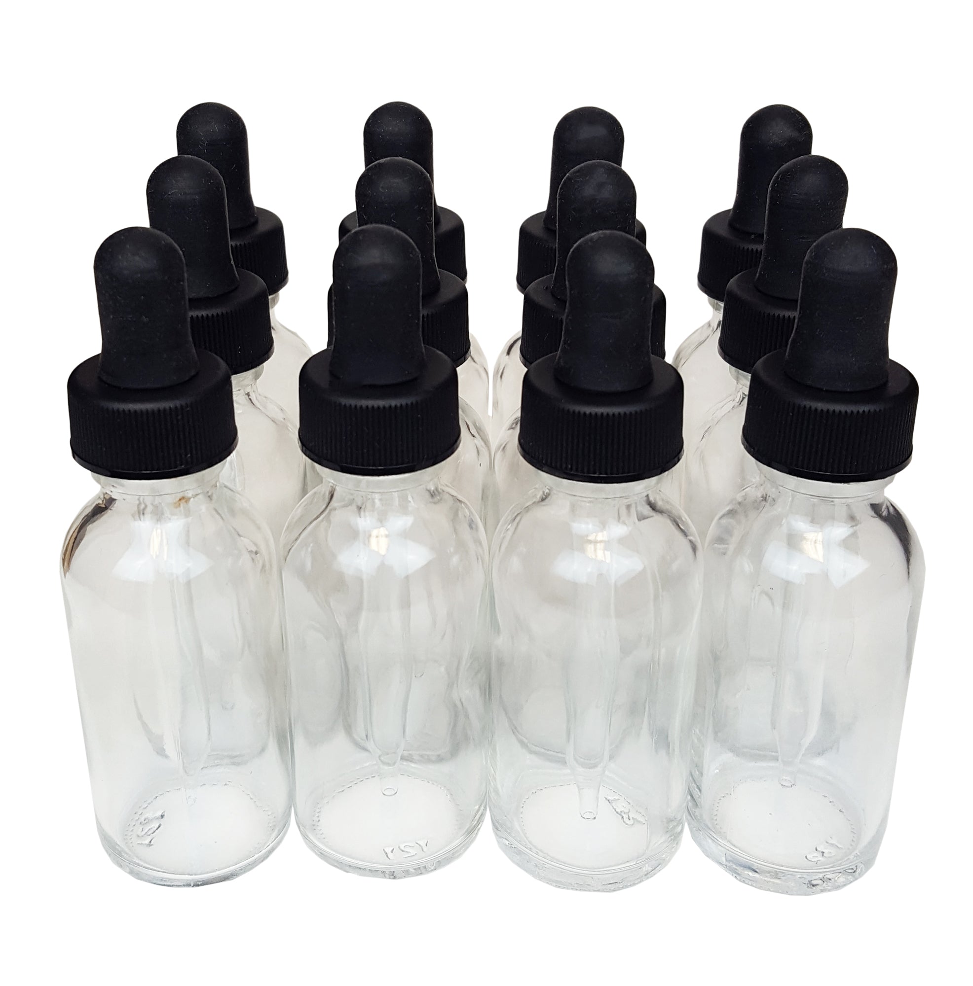 Bottle Clear 1oz Round 20/400 with Dropper Assembly. Pack 12.