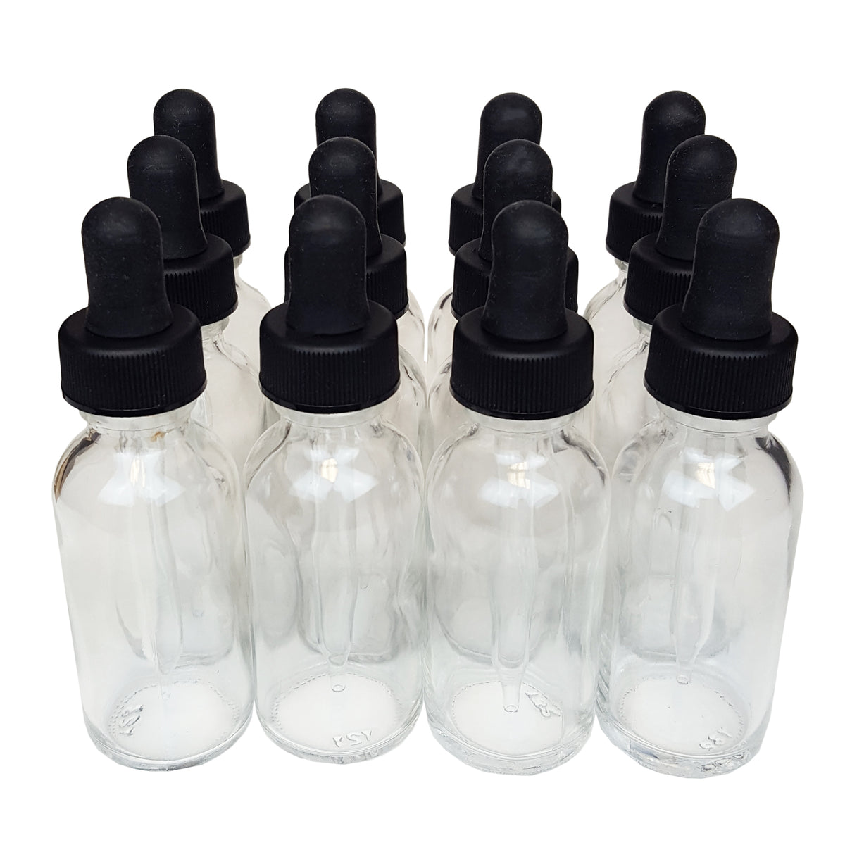 Bottle, Flint Glass, Clear, 2oz, with Dropper Assembly, 20/400 Neck Size, Case of 144