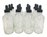 Bottle Clear 4 oz Boston Round with Dropper Assembly 22/400 neck. Pack 12.