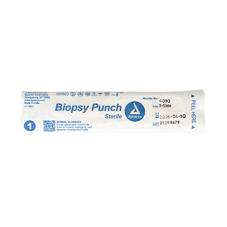 Biopsy Punches, 3.5 mm, Yellow - 25 pcs per Box