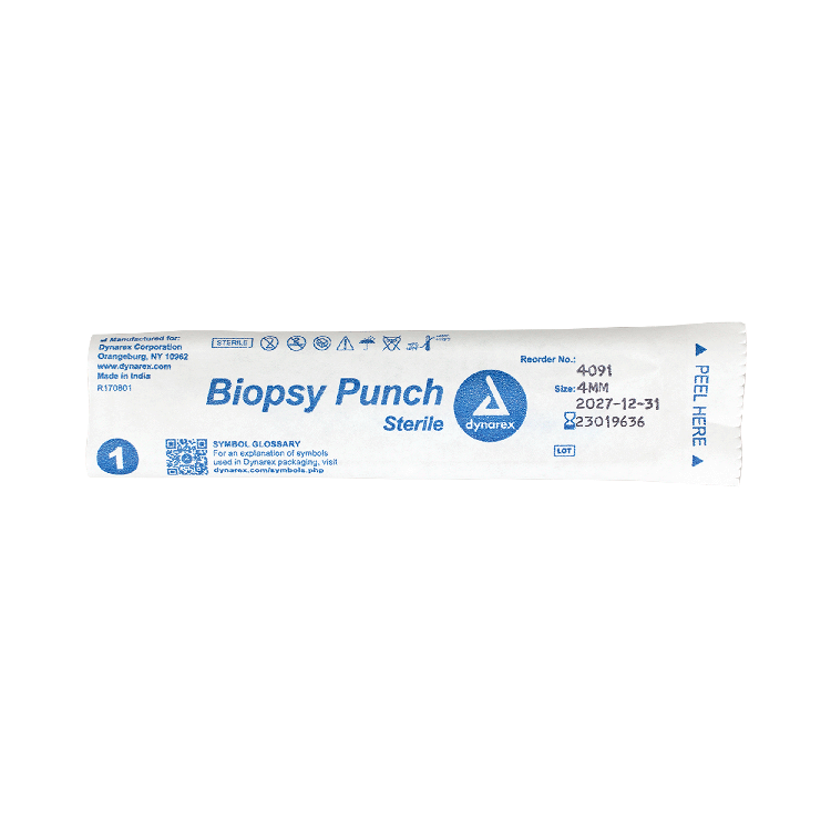 Biopsy Punches, 4.0 mm, Blue - 25 pcs per Box