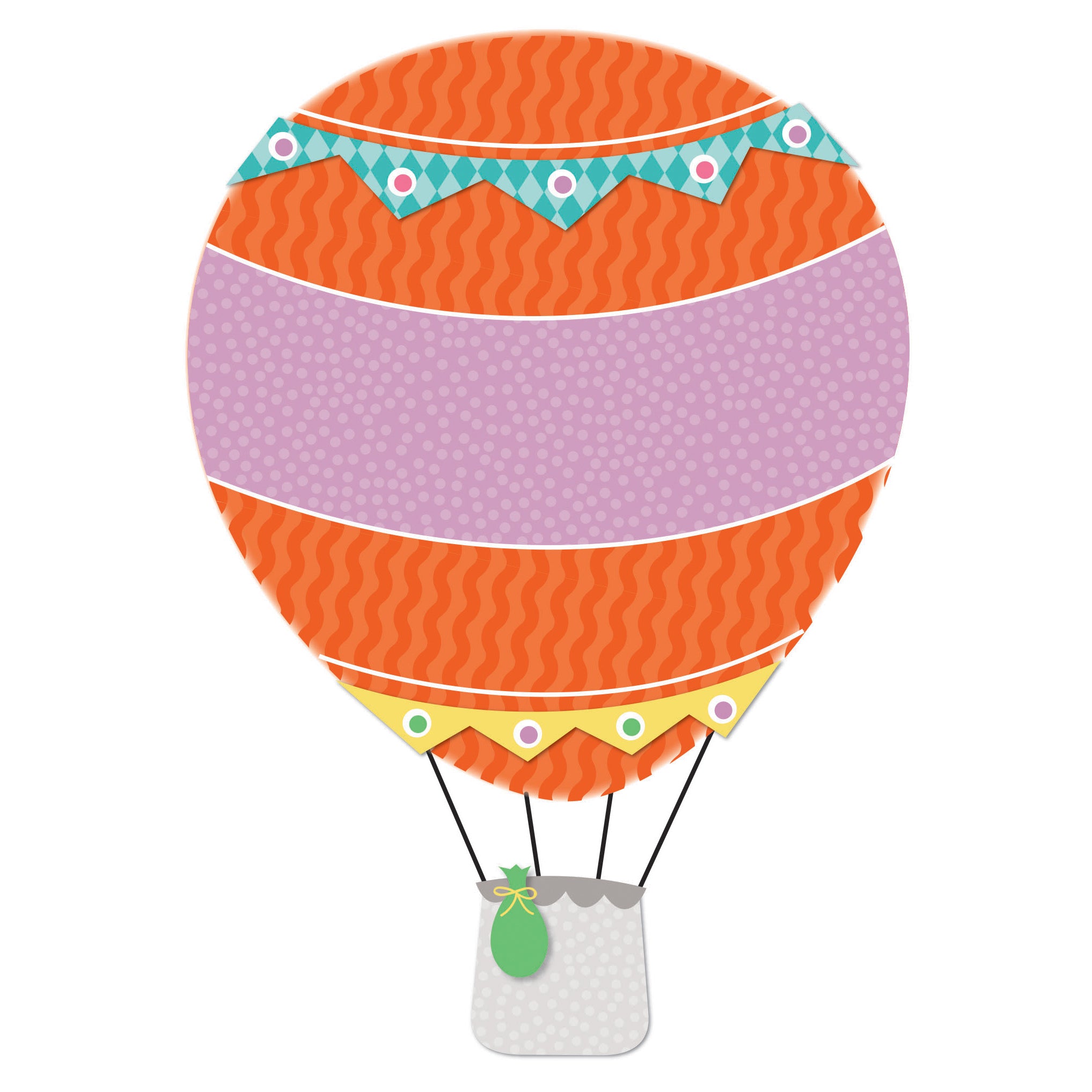 Up and Away Hot Air Balloons Cut-Outs, Pack of 36