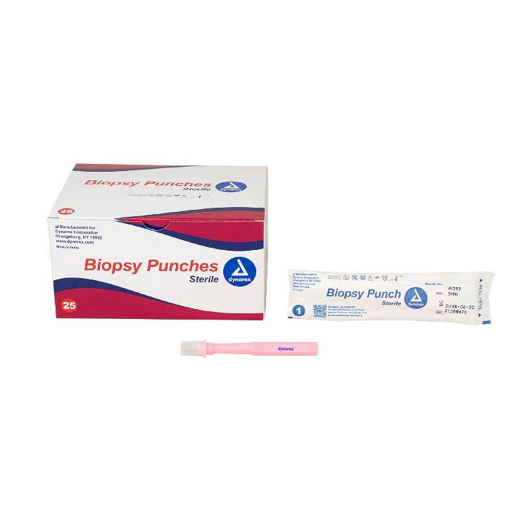 Biopsy Punches, 5.0 mm, Pink - 25 pcs per Box