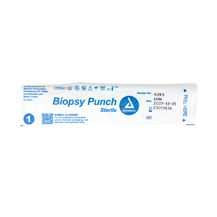 Biopsy Punches, 6.0 mm, Light Green - 25 pcs per Box