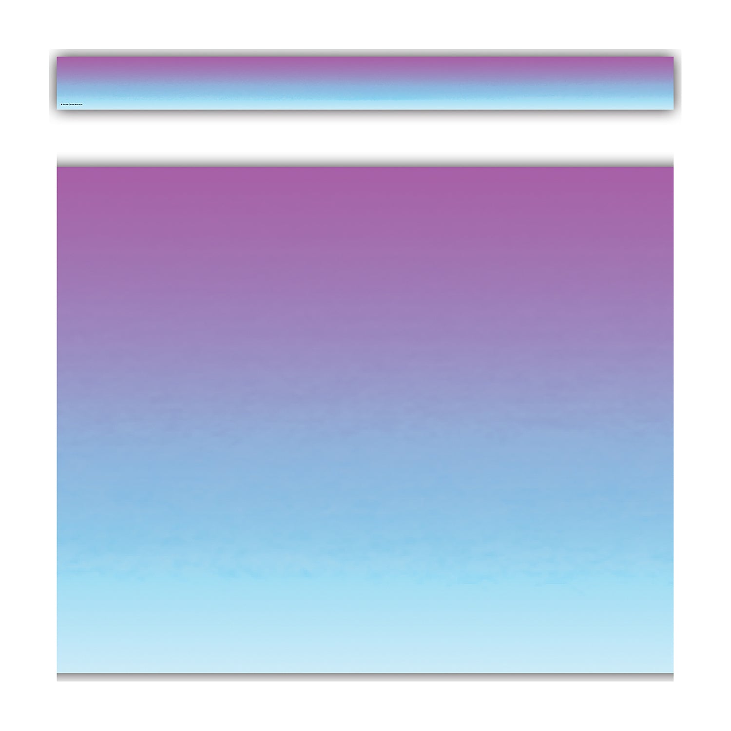 Purple and Blue Color Wash Straight Border Trim, 35 Feet