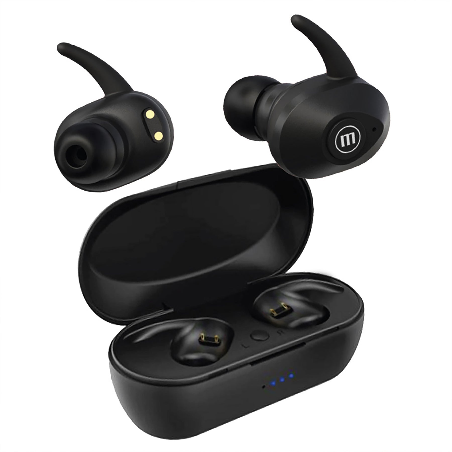 Mini True Wireless Earfin Style Earbuds, Black