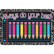 The Original Fun Mat® Computer Mouse Pad, 11.75x8 in, Always Do Your Best, Composition, Pencils