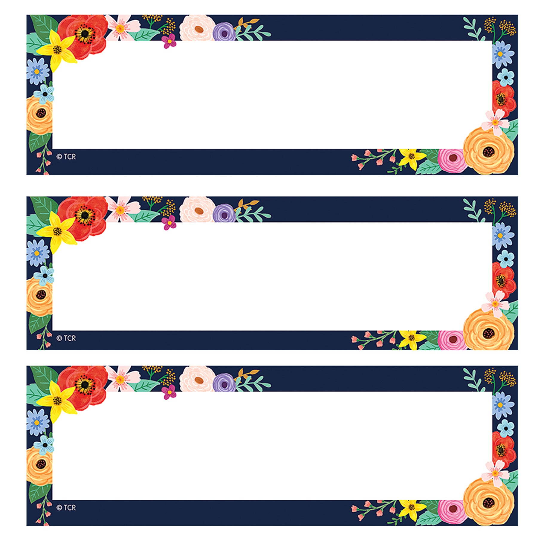Wildflowers Magnetic Labels Accents, Pack of 20