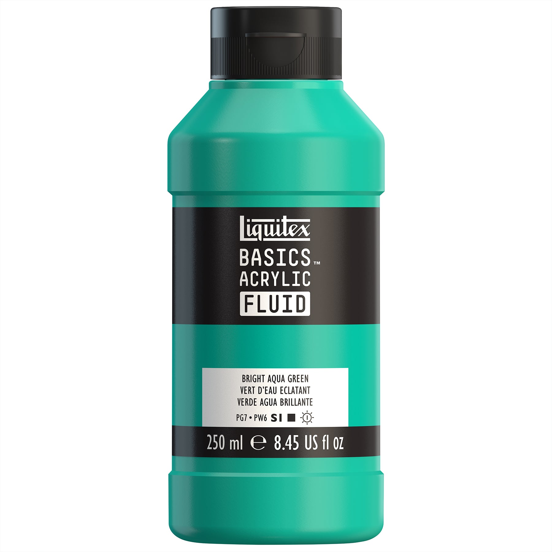 LQ BASICS Acrylic Fluid 250ml Bottle -  Bright Aqua Green