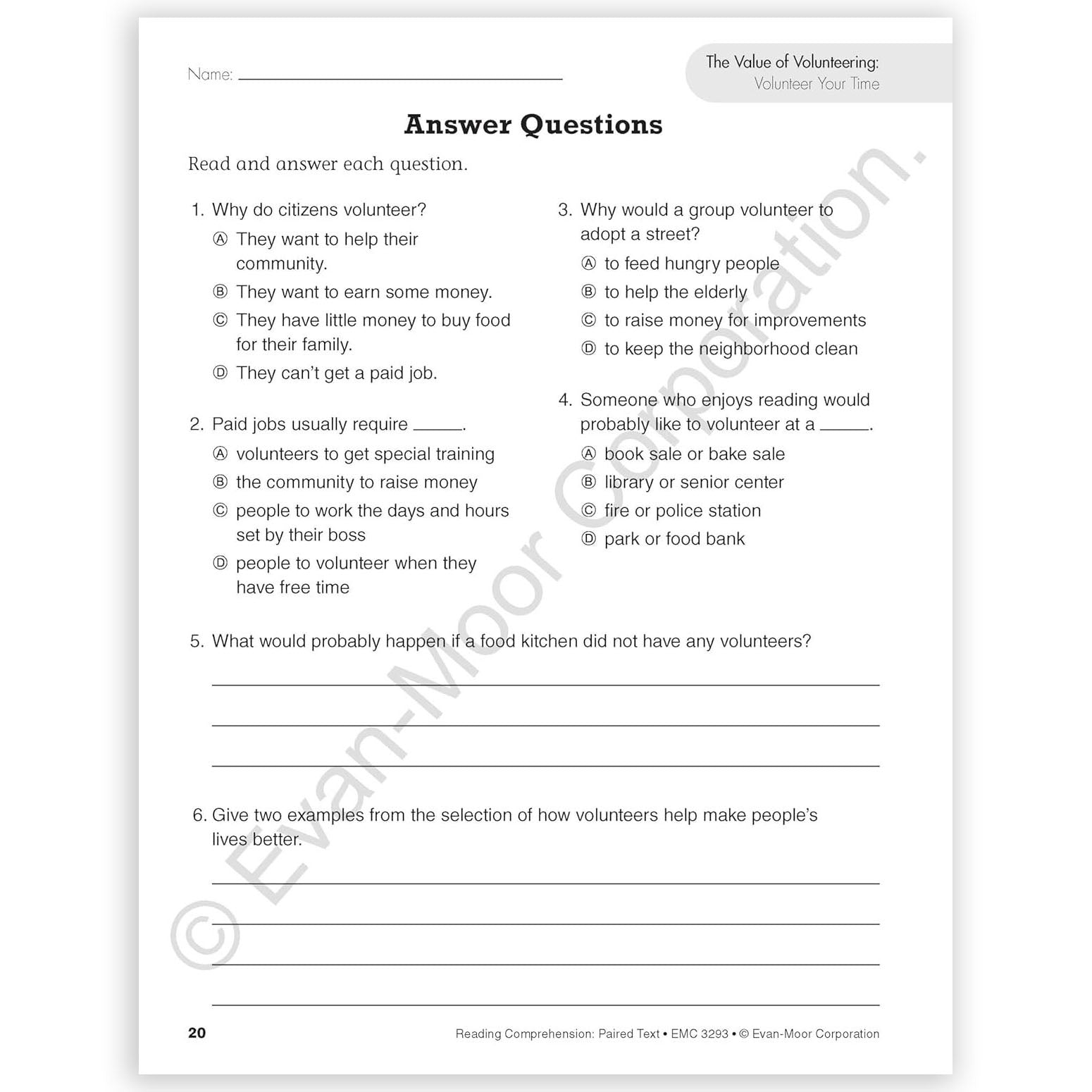 Reading Comprehension: Paired Text, Grade 3