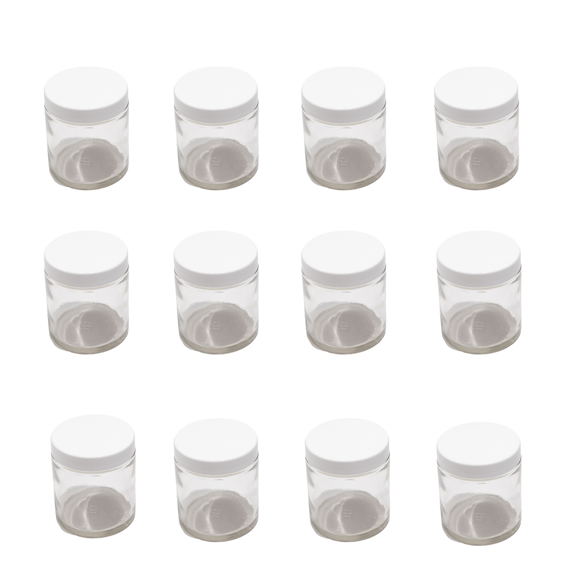 Specimen Jar, Flint Glass, 4oz, with Foam-Lined Cap, 58/400 Neck Size, Pack of 12