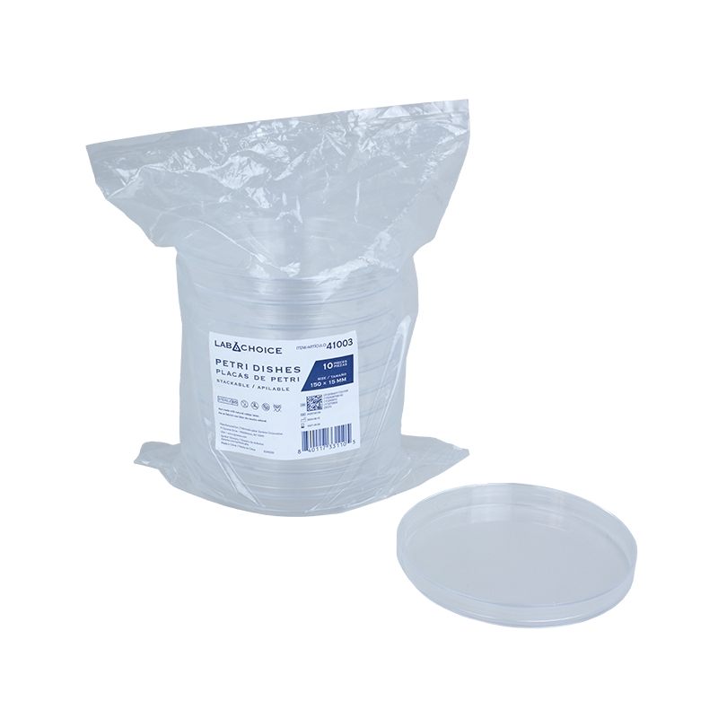 Petri Dish, Stackable, Sterile, 150 mm x 15 mm - 10 pcs per Bag/20 Bags per Case