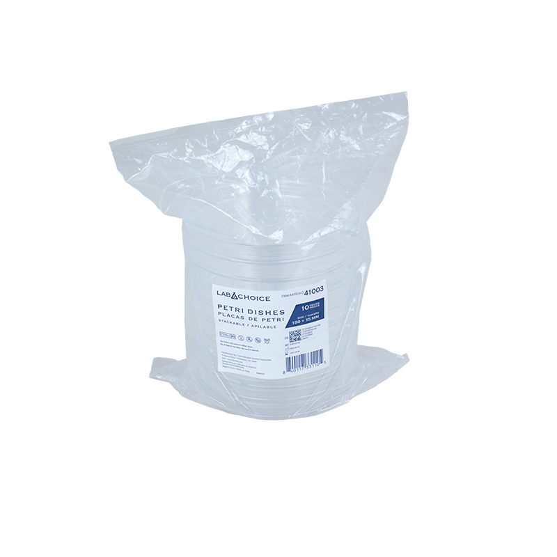 Petri Dish, Stackable, Sterile, 150 mm x 15 mm - 10 pcs per Bag/20 Bags per Case