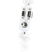 C2G HDMI, VGA and 3.5mm Audio Pass Through Wall Plate - White - White - 1 X HDMI Port(s) - 1 X Mini-phone Port(s) - 1 X VGA Port(s)