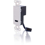 C2G HDMI Pass Through Decorative Wall Plate - Aluminum - Aluminum - 2 X HDMI Port(s)
