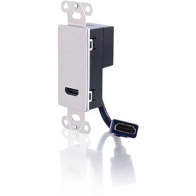 C2G HDMI Pass Through Decorative Wall Plate - Aluminum - Aluminum - 2 X HDMI Port(s)