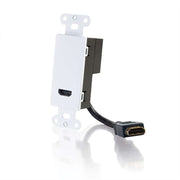C2G HDMI Pass Through - Decorative Wall Plate - White - White - 2 X HDMI Port(s)