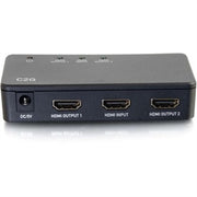 C2G - 757120410577 41057 2-Port 4K HDMI Distribution Amplifier Splitter - 3840 X 2160 - 340 MHz Maximum Video Bandwidt - Black