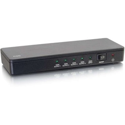 C2G HDMI Splitter, 4K, UHD, 4 Port, Black, Cables to Go 41058
