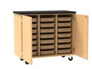 Access Touchdown Tote Cabinet - Red Oak, 48"W x 24"D x 41-1/2"H