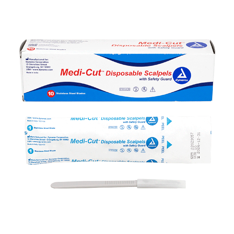Medi-cut Scalpels Disposable Sterile, #10 - 10 pcs per Box