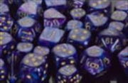 Chessex Manufacturing 27497 Lustrous Purple with Gold Numbers Dice Set of 7