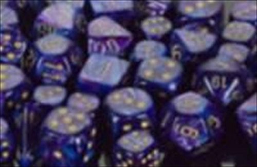 Chessex Manufacturing 27497 Lustrous Purple with Gold Numbers Dice Set of 7