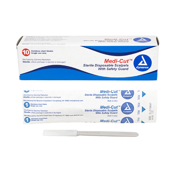 Medi-cut Scalpels Disposable Sterile, #15 - 10 pcs per Box