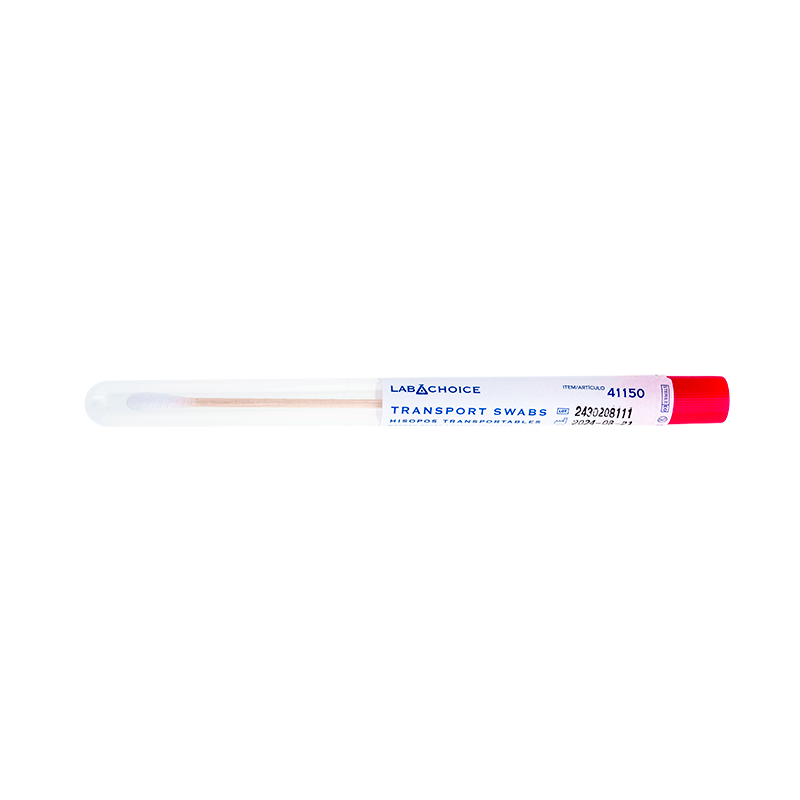 Transport Swab, Sterile, Wooden Shaft, Cotton Tip - 1 per pouch/100 pouches per Bag//10 Bags per Case