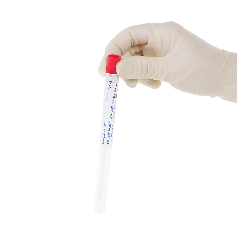 Transport Swab, Sterile, Snappable Shaft, Cotton Tip - 1 per pouch/100 pouches per Bag//10 Bags per Case