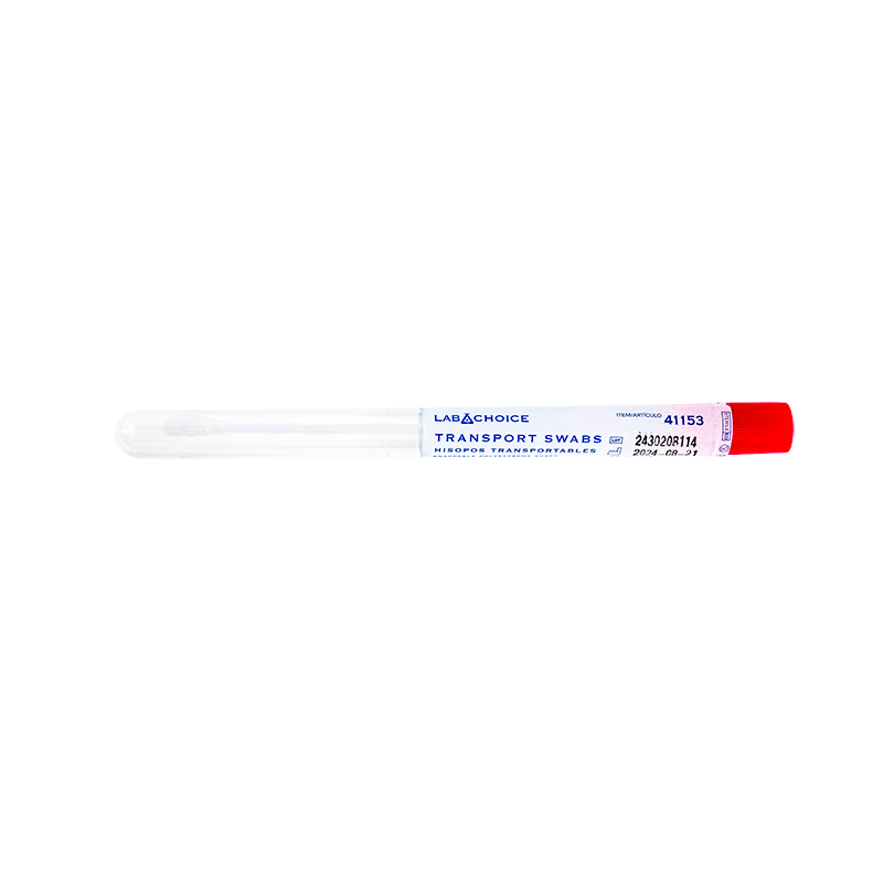 Transport Swab, Sterile, Snappable Shaft, Viscose Tip - 1 per pouch/100 pouches per Bag//10 Bags per Case