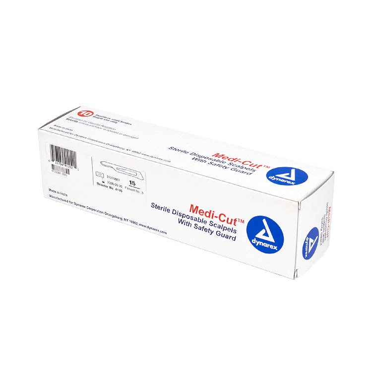 Medi-cut Scalpels Disposable Sterile, #15 - 10 pcs per Box