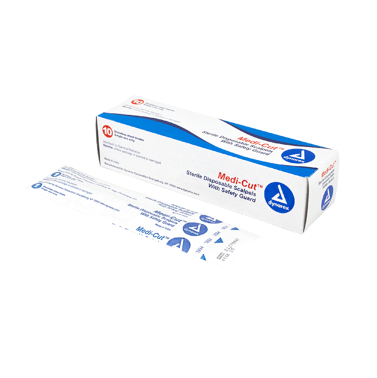 Medi-cut Scalpels Disposable Sterile, #15 - 10 pcs per Box