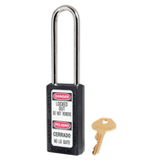 Black Zenex™ Zenex™ Thermoplastic Safety Padlock, 1-1/2in (38mm)with 3in (76mm) Shackle