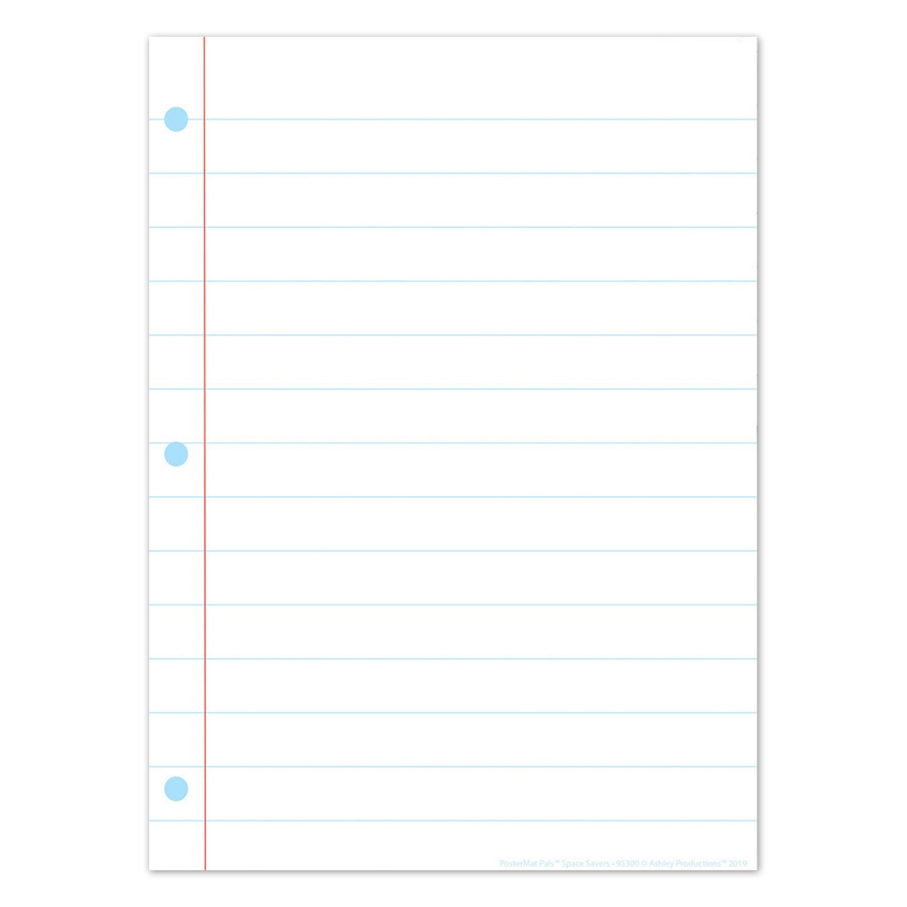 Smart Poly® PosterMat Pals™ Space Savers, 13" x 9-1/2", White Notebook Paper, Pack of 10