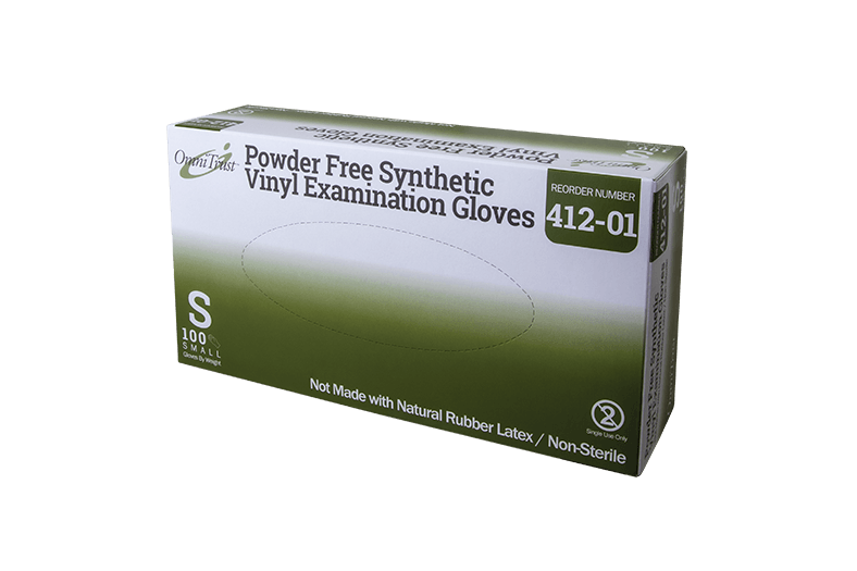 OmniTrust Vinyl Powder Free CF Examination Gloves (Small), 100 Pcs/Box, 10 Box/Cs