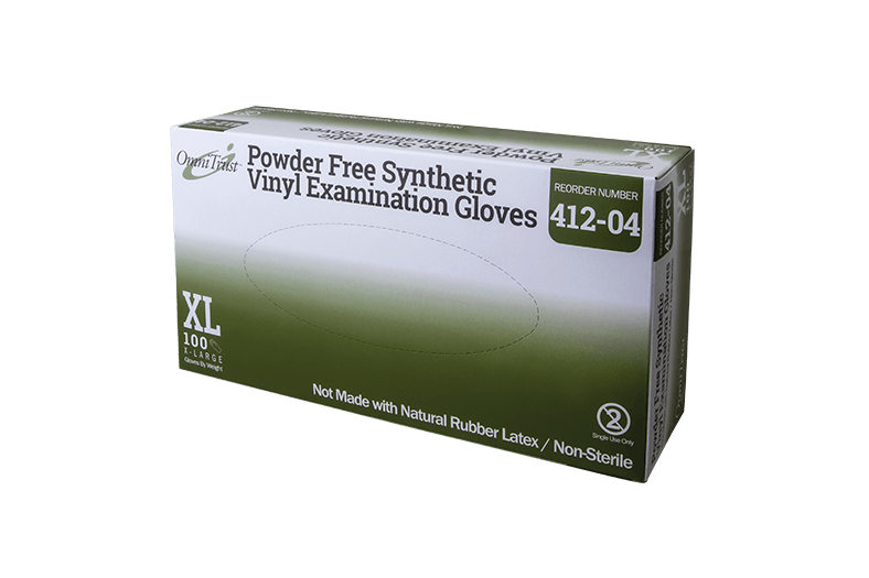 OmniTrust Vinyl Powder Free CF Examination Gloves (X-Large), 100 Pcs/Box, 10 Box/Cs