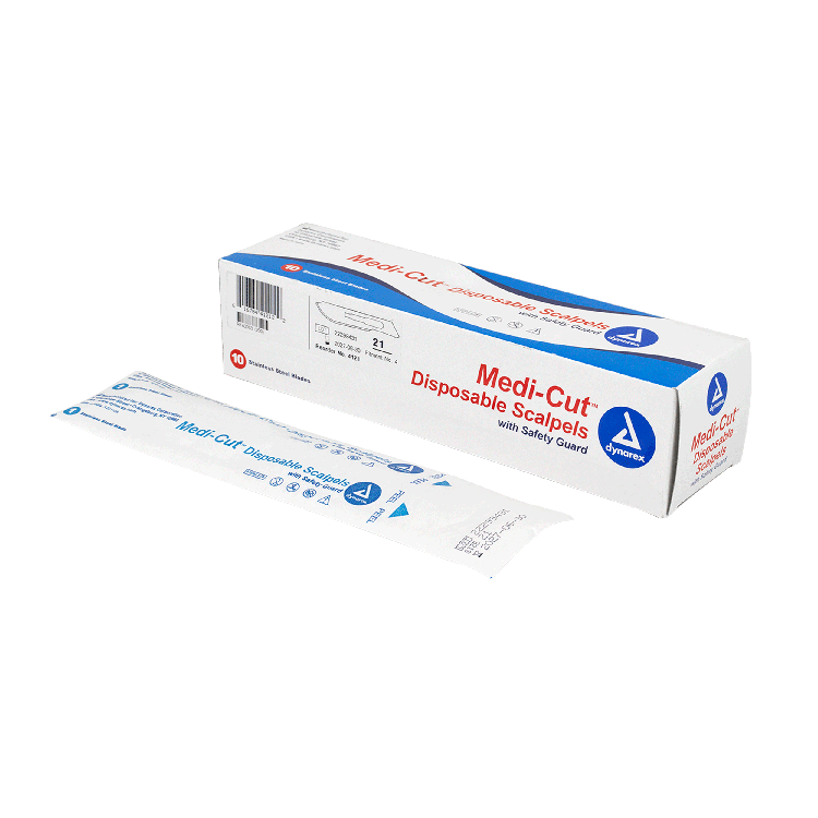 Medi-cut Scalpels Disposable Sterile, #21 - 10 pcs per Box