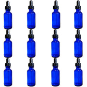 Bottle, Flint Glass, Cobalt Blue, 2oz, with Dropper Assembly, 20/400 Neck Size, Pack of 12