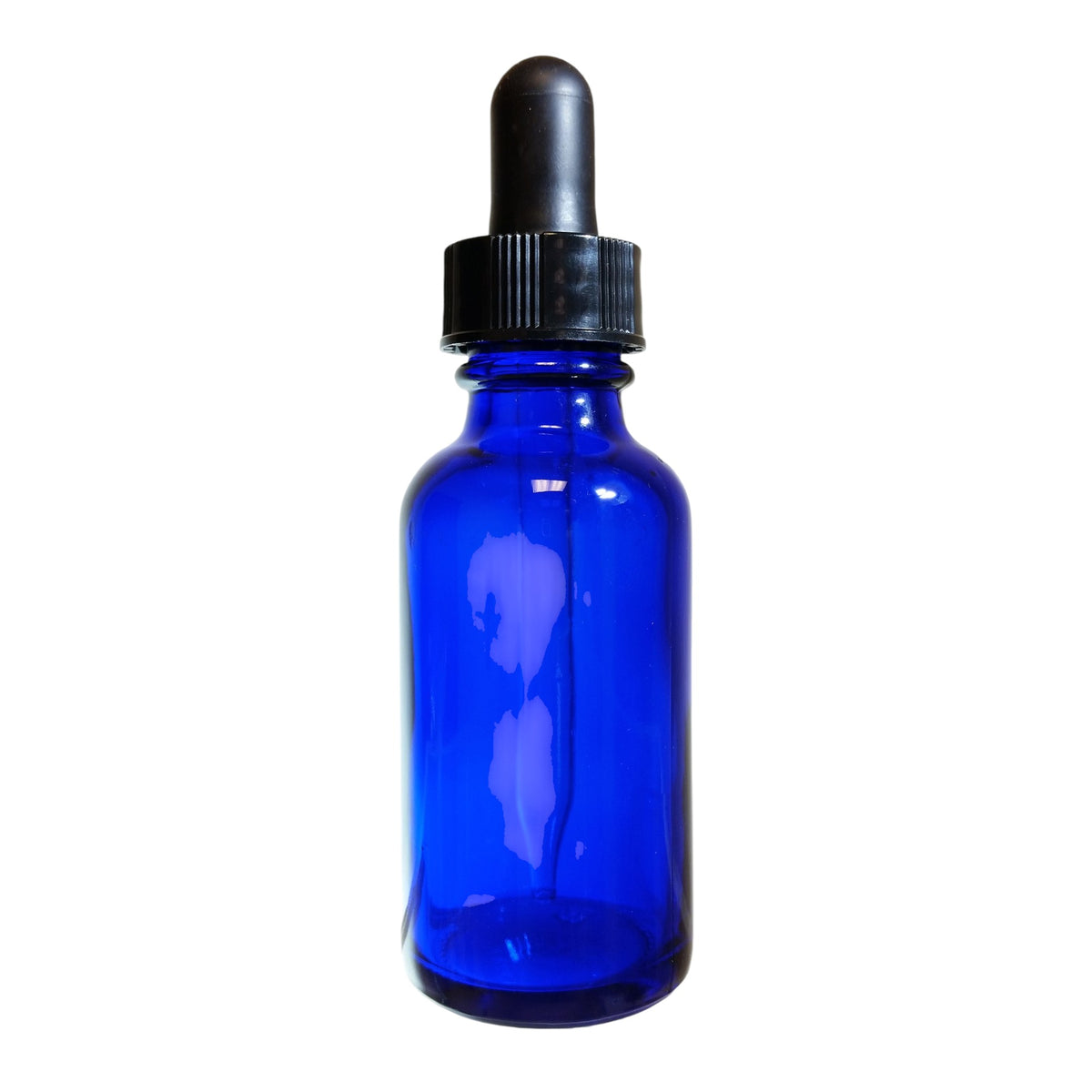 Bottle, Flint Glass, Cobalt Blue, 4oz, with Dropper Assembly, 20/400 Neck Size, Pack of 12